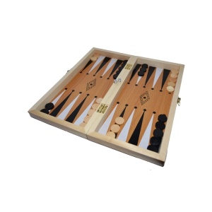 Joc 3 in 1: Sah, table, dame! Cutie lemn, 29x15cm