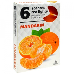 Lumanari pastila, Mandarina, diametru 2cm, 6 buc/set