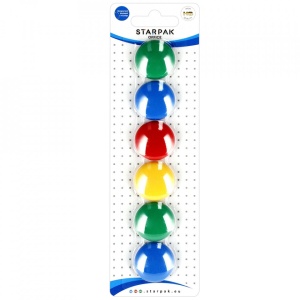 Magneti color, 29 mm, 6 buc/set - STARPAK