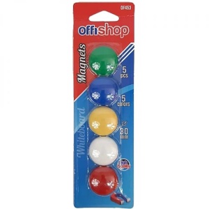 Magneti color, 30 mm, 5 buc/set - OFFISHOP