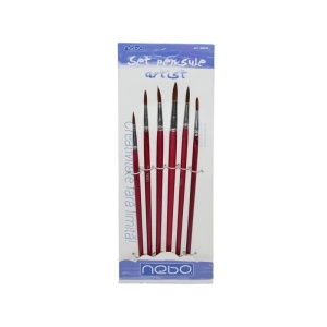 Pensule varf rotund 6 buc|set - NEBO