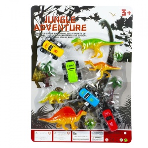 Set masinute frictiune + dinozauri
