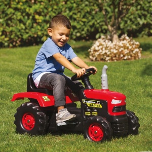 Tractor cu pedale, rosu, 53x83x45 - Dolu