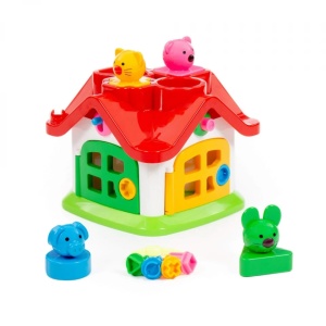 Casuta educativa, cu forme, 19x19x16cm, Polesie