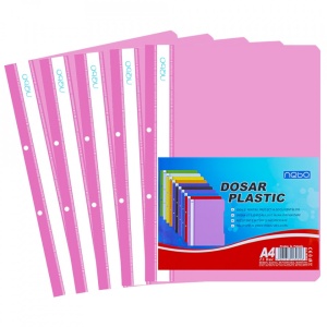 Dosar plastic A4, Roz - NEBO