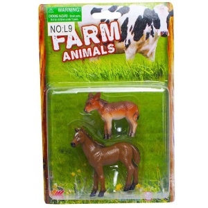 Figurine cal + manz, 2 buc/blister