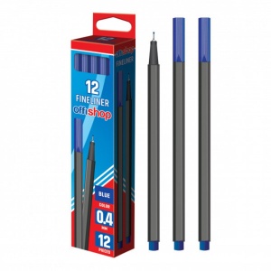 Fineliner albastru, 0.4mm, 12buc/cutie - OFFISHOP