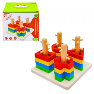 Joc forme geometrice, din lemn