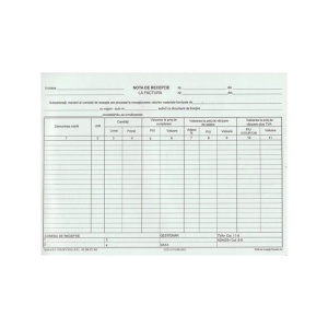 Nota de receptie A4, 100 file, autocopiativa, 2 exemplare