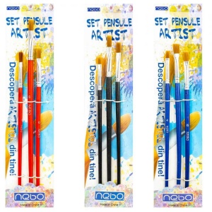 Pensule varf tesit, 3 buc/set - NEBO