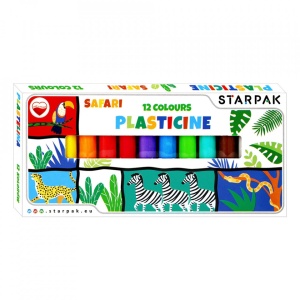 Plastilina Safari, 12 culori/set - STARPAK