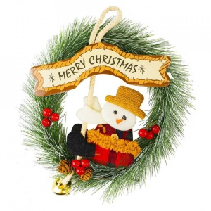 Coronita "Merry Christmas", cu om de zapada
