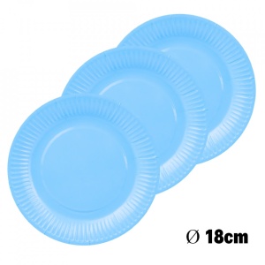 Farfurii carton pentru party, albastre, 18 cm, 10 buc/set