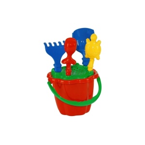 Galeata nisip + 5 accesorii, 32x20,5 cm - Tupiko