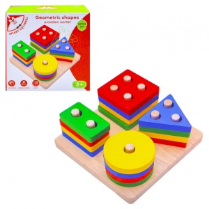 Joc forme geometrice, din lemn