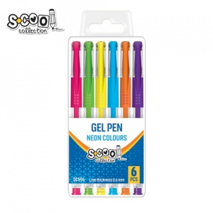 Pix cu gel, neon, 6 buc/cutie - S-COOL
