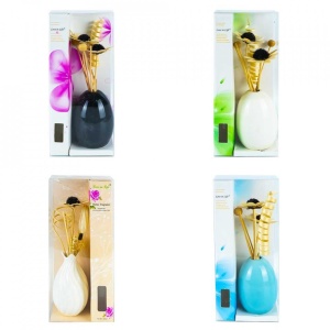 Set - Vaza ceramica + flori parfumate si parfum