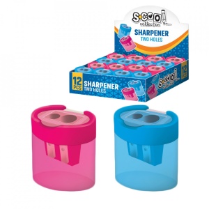 Ascutitoare dubla cu container, 12 buc/cutie - S-COOL
