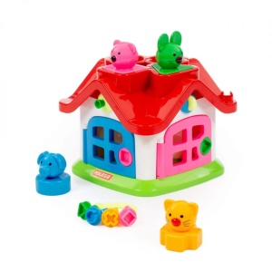 Casuta educativa, cu forme, 19x19x16cm, Polesie