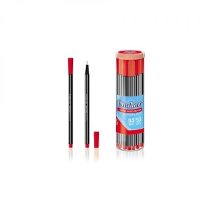 Fineliner rosu, 0.4mm, 50buc/cutie - OFFISHOP