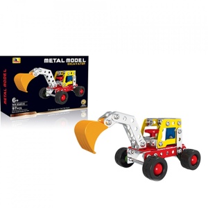 Joc constructii metal, Excavator, 97 piese
