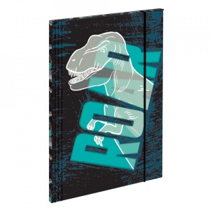 Mapa premium, efect holografic, Dino, inchidere cu elastic 23.5x31.5 cm S-COOL