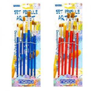 Pensule varf tesit, 6 buc/set - NEBO