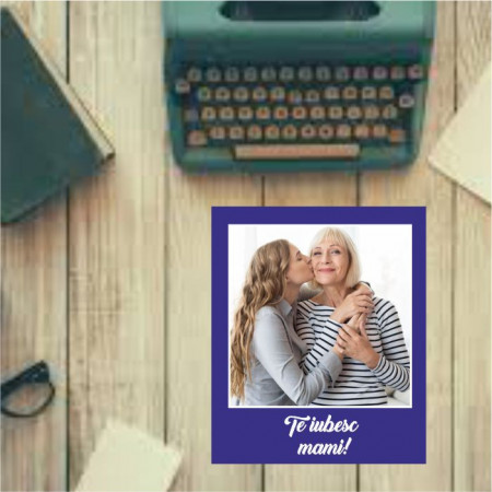 Fotografie cu text -Albastru-