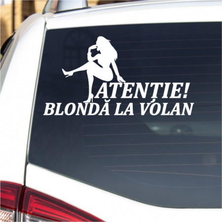 Sticker auto -Blondă la volan 2-