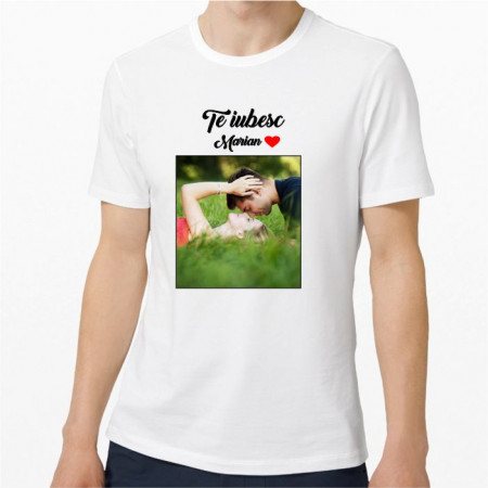 Tricou personalizat cu poza si text