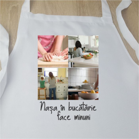 Șorț personalizat cu 4 poze si text