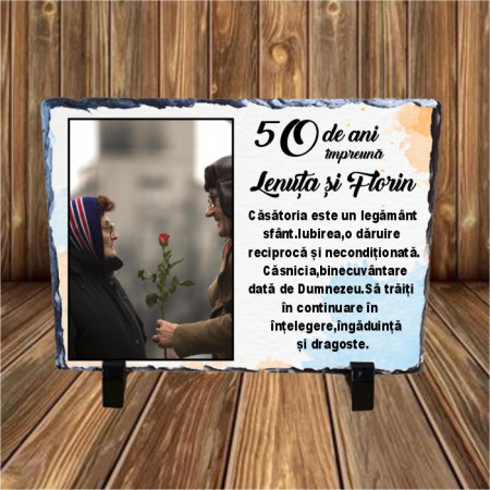 Piatra ardezie personalizata -50 de ani-