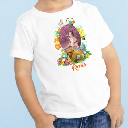Tricou personalizat pentru copii cu poză si  text -Iepuraș-