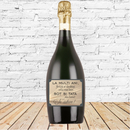 Vin spumant personalizat cu text 3