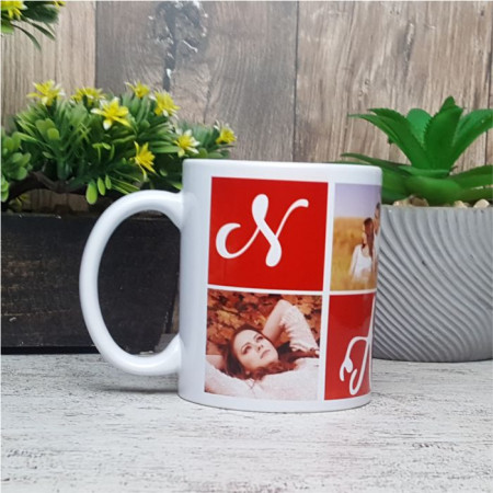Cana personalizata cu 4 poze -Nașa-