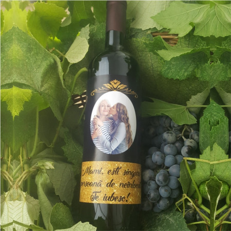 Vin personalizat cu o poza si text MD3