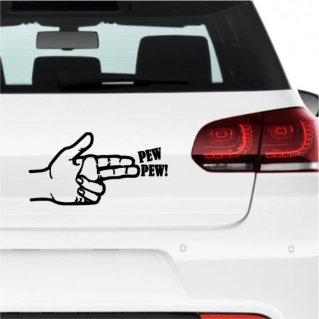 Sticker auto -Pew pew-