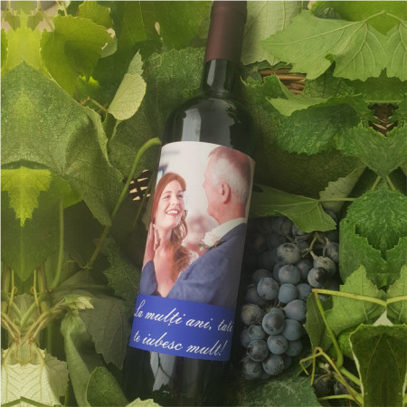 Vin personalizat cu o poza si text MD2