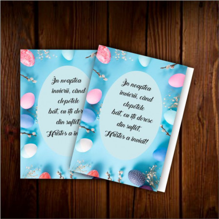 Felicitare personalizata cu text -Paște-