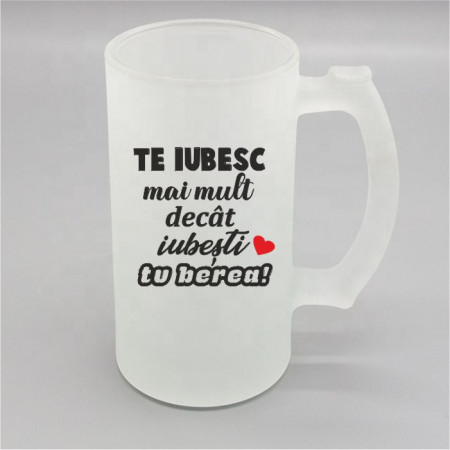 Halbă personalizată -Te iubesc-