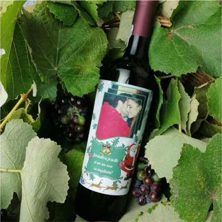 Vin personalizat cu o poza și text-Crăciun 2-