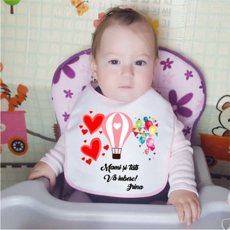 Bavetica personalizata cu text M2