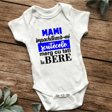 Body personalizat -Merg cu tati la bere-