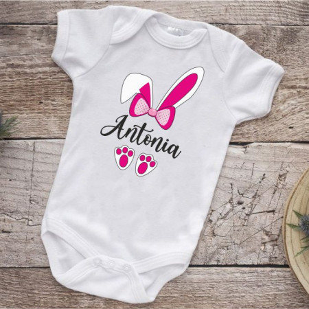 Body personalizat -Iepuraș roz-
