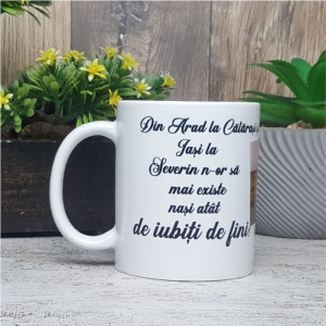 Cana personalizata cu 2 poze si text  M3