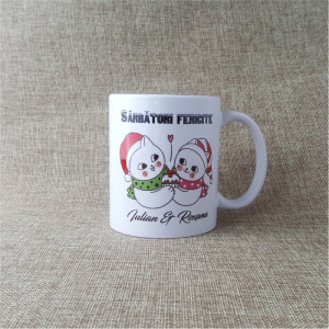 Cana personalizata cu 2 nume -Sărbători fericite--