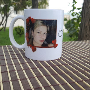 Cana personalizata cu 2 poze si infinit