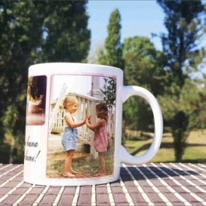 Cana personalizata cu 3 poze si text model 002