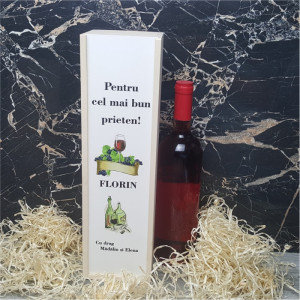 Cutie de vin personalizata -Pentru cel mai bun-