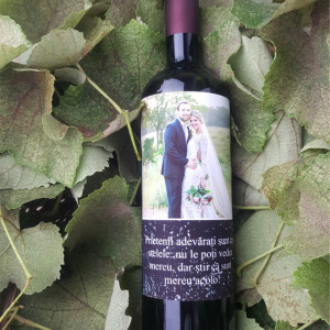 Vin personalizat cu o poza si text  M5